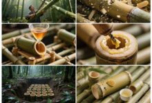 竹筒酒制作-武夷山特产