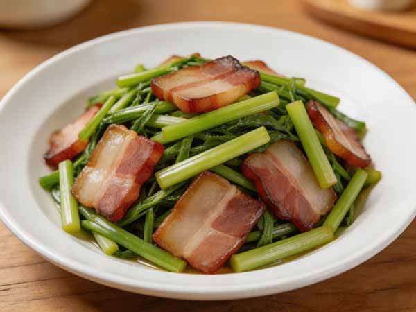 藜蒿炒腊肉插图